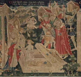 História de Saint Piat e Saint Eleuthère, Cena 12: A ressurreição da filha do tribiun