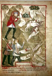 A caça (Miniatura, século XIV)