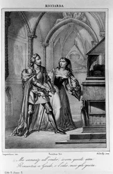 Ilustração para a Cena 2 do Acto II de "Ricciarda" do poeta e dramaturgo italiano Ugo Foscolo (1778-1827) Século XIX