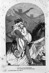 Ilustração para "a bela senhora sem piedade" pelo poeta John Keats (1795-1821) Século XIX