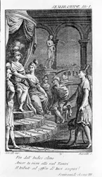 Ilustração de Sémiramis, ópera de Antonio Salieri (1750 - 1825). Livreto de Pierre Metastase (ou Pietro Metastasio). Acto I, sc. III.