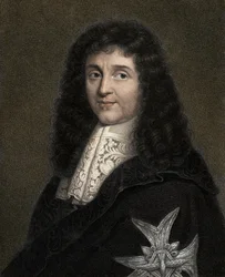 Jean Baptiste (Jean-Baptiste) Colbert 1619-1683 - gravura - século XIX