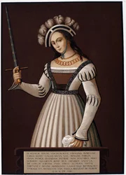 Jeanne la Maid, com uma espada - em "Jeanne d