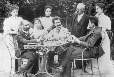 Johann Strauss nos círculos de companheiros em Ischl