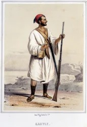 O homem Kabyle em Argel durante a segunda metade do século XIX.