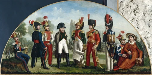 O despertar de Austerlitz. Letreiro de um comerciante de vinhos, entre 1800 e 1815 (letreiro)