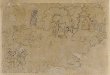 Paisagem com uma figura da Virgem Maria