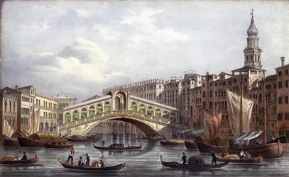 Le pont Rialto - in "Album of the main views of Venice", Ill. by Marco Moro, ed. Gio Brizeghel, v.1840