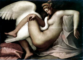 Leda e o cisne Anônimo depois de um detrito original de Michelangelo Buonarroti chamado Michelangelo (Michelangelo ou Michelangelo)