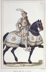 Luís XII (1462 -1515), gravura do Rei de França de 1830