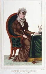 Madame de Genlis - Retrato de Stephanie Felicite da Crista de Saint-Aubin (Saint Aubin