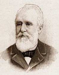 Membros da Academia Francaise em 1895: retrato de Paul Armand Challemel Lacour (Paul-Armand Challemel-Lacour) (1827-1896), político, diplomata e historiador da filosofia francesa.