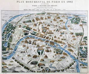Plano Monumental de Paris em 1882