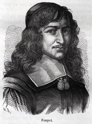 Nicolas Fouquet (1615 - 1680), estadista francês. Gravura de "L