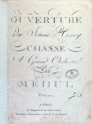 Página de abertura, La Chasse da ópera Le jeune Henri de Mehul (1797)