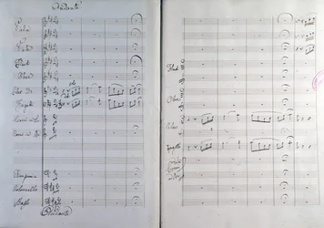 Página de abertura da ópera Le jeune Henri de Mehul (1797)