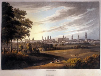 Visão geral da cidade de Berlim na Alemanha. 1814