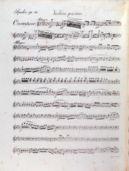 Página da partitura musical da abertura do Alruna por Louis Spohr