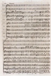 Página da partitura do refrão "Aleluia" em "O Messias" do compositor inglês naturalizado alemão George Frederick Handel (Georg Friedrich Handel