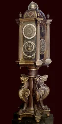 Relógio planetário (máquina astronômica). Século XVI. Musee Guimet.