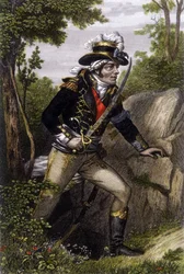 Retrato de corpo inteiro do chefe chouan François Athanase (François-Athanase) de Charette de la Contrie (1763-1796).