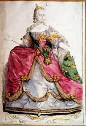 Retrato em pés de Catarina II da Rússia