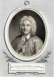 Retrato em medalhão de François Couperin dit Le Grand, n.d. 19 s.