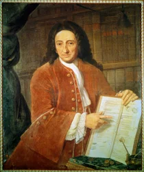 Retrato de Apostolo Zeno (1668 - 1750), libretista e poeta.