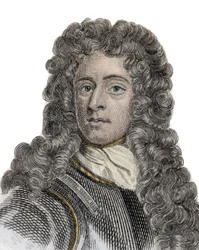 Retrato de Arthur Herbert (1647-1716), Conde de Torrington, Almirante e político inglês. Gravura do século XIX.