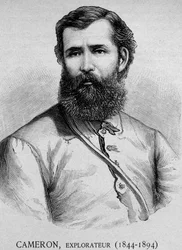 Retrato de Cameron, Explorer (1844 - 1894) - grav. século XIX