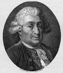 Retrato de Carlo Goldoni (1707 - 1793) Autor de quadrinhos italiano. Gravura do século XIX de A. Locatelli