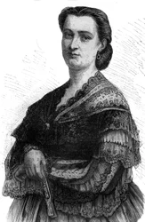 Retrato de Carlotta Patti (1835-1889) cantora lírica irmã de Adelina Patti.
