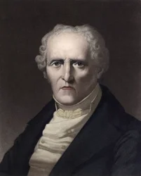Retrato de Charles Fourier (1772 - 1837), theoricien socialiste francais (Retrato do filósofo francês Charles Fourier e um importante pensador socialista primitivo mais tarde associado ao "socialismo utópico") Gravura