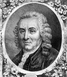 Retrato de Charles Linne (Carl von Linne, Carl Linnaeus) (1707-1778), naturalista sueco. Gravura de 1878.