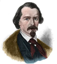 Retrato de Emanuel von Geibel (1815-1884) poeta e dramaturgo alemão.