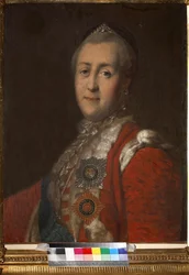 Retrato da Imperatriz Catarina II (1729-1796), Anônimo. Óleo sobre tela, segunda metade do séc. XVIII, Museu do Estado de A.S. Pushkin, Moscou