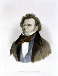 Retrato de Frantz Schubert (1797 - 1828) - gravura