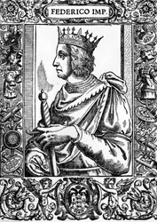 Retrato de Frederic II (1194-1250), Imperador Alemão.
