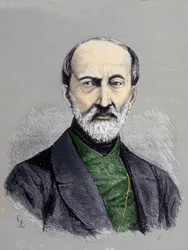Retrato de Giuseppe Mazzini (1805 ou 1808 - 1872).