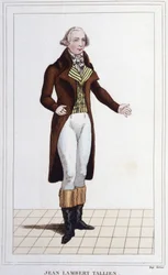 Retrato de Jean Lambert (Jean-Lambert) Tallian. Político francês (1767 a 1820) Deputado à Gravura da Convenção de 1830