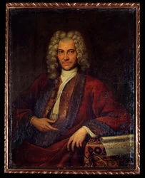 Retrato de Johann Joseph Fux, compositor austríaco, teórico da música e pedagogo (pintura