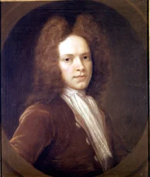 Retrato de John Christopher Pepusch (1667 - 1752) Compositor britânico.
