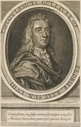 Retrato de Jonathan Swift (1667-1745) Gravura 1726 Coleção privee