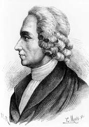 Retrato de Joseph Priestley (1733 - 1804), químico e teólogo britânico. Gravura do século XIX.