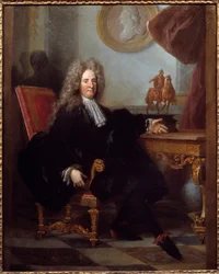 Retrato de Jules Hardouin Mansart (1646-1708) arquitecto e superintendente dos edifícios do rei Luís XIV Anónimo. 1700 Paris, Artes Decorativas