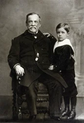 Retrato de Louis Pasteur (1822 - 1895) e do seu neto Louis Pasteur Vallery - Radot em 1893.