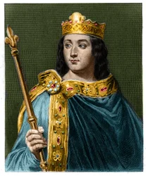 Retrato de Luís V o Preguiçoso (967-987), rei de França - em Histoire des Français de Lavallée, gravura, sem data
