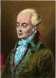 Retrato de Luc de Clapiers, Marquês de Vauvenargues (1715 - 1747), moralista francês. Gravura do século XVIII. Colecção privada.