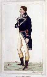 Retrato de Lucien Bonaparte (1775 -1840) gravura de 1830