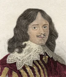 Retrato de Lucius Cary (cerca de 1610-1643), 2° Visconde Falkland, político, militar e escritor inglês. Gravura do século XIX.